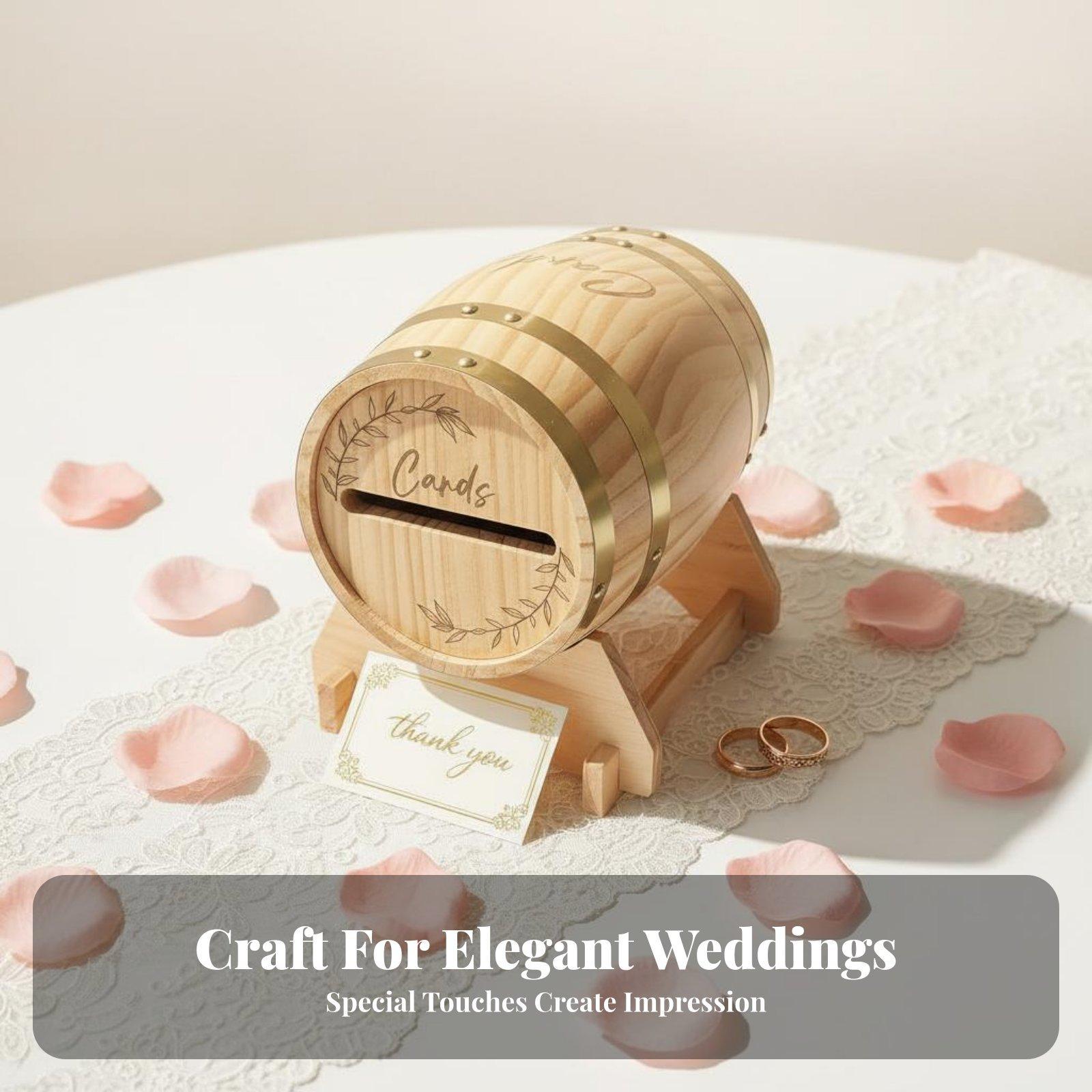 صندوق خشبي كبير للبطاقات مع فت - مراجعة Wedding Card Box وسعره